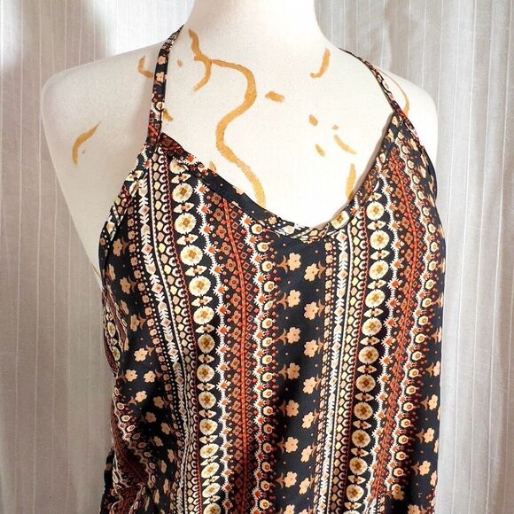 Boutique | Women’s | Jumpsuits | M | Brown Halter Abstract Romper - Picture 6 of 6